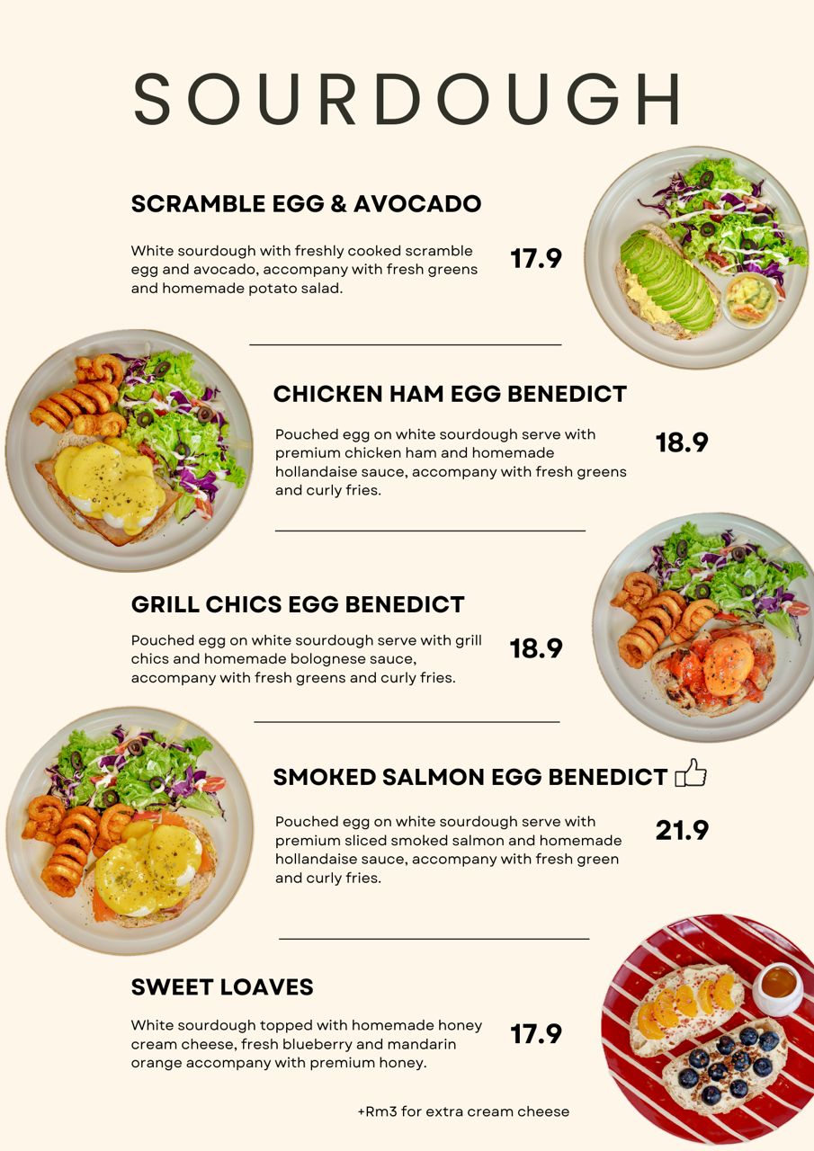 Hou Hou Sandwich Bar — Menu, Pulau Pinang