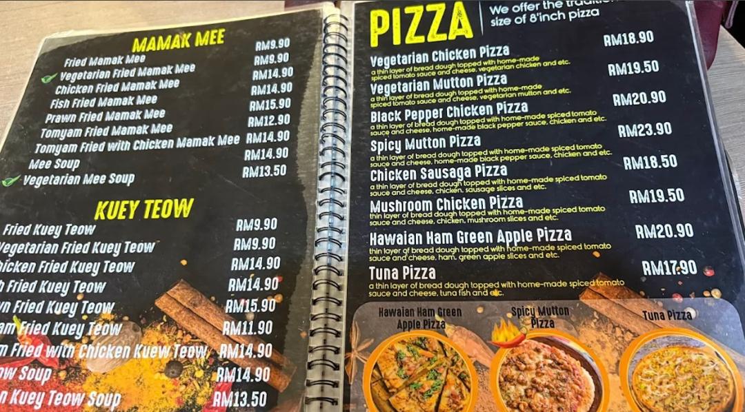 One Two Tea — Menu, sungai petani, Kedah