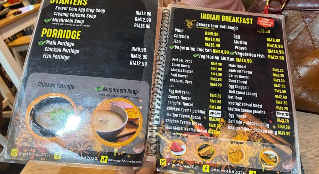 One Two Tea — Menu, sungai petani, Kedah