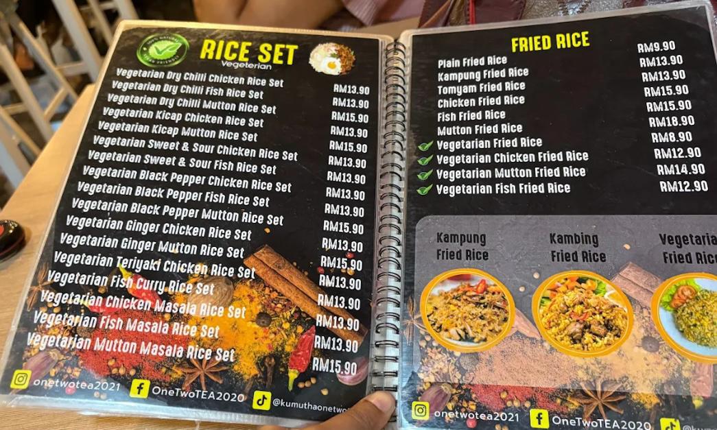 One Two Tea — Menu, sungai petani, Kedah