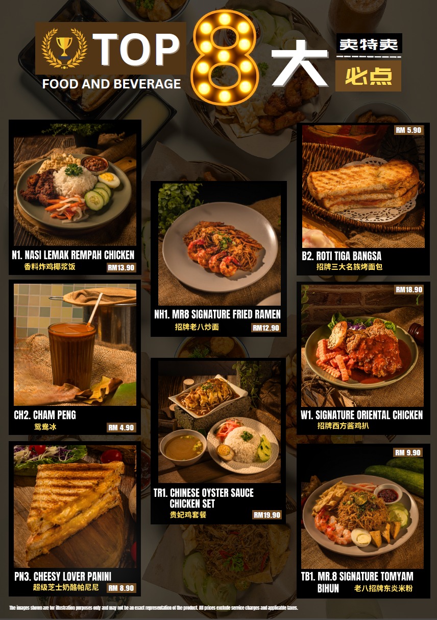 Mr.Eight Kitchen 八啡坊 — Menu, George Town, Pulau Pinang