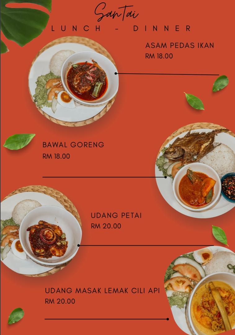 SanTai — Menu, Bandar Cassia, Pulau Pinang