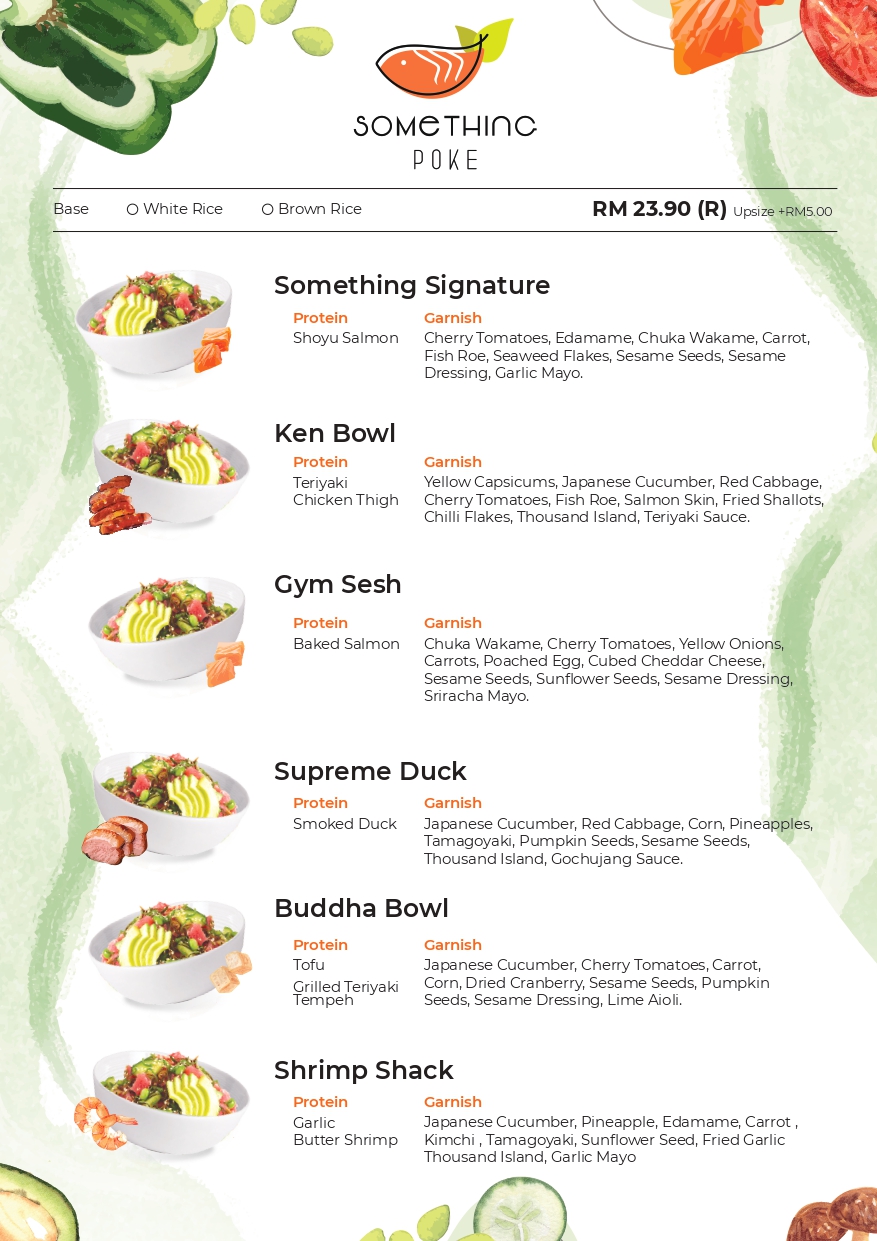 SOMETHING POKE — Menu, Bayan Baru, Pulau Pinang