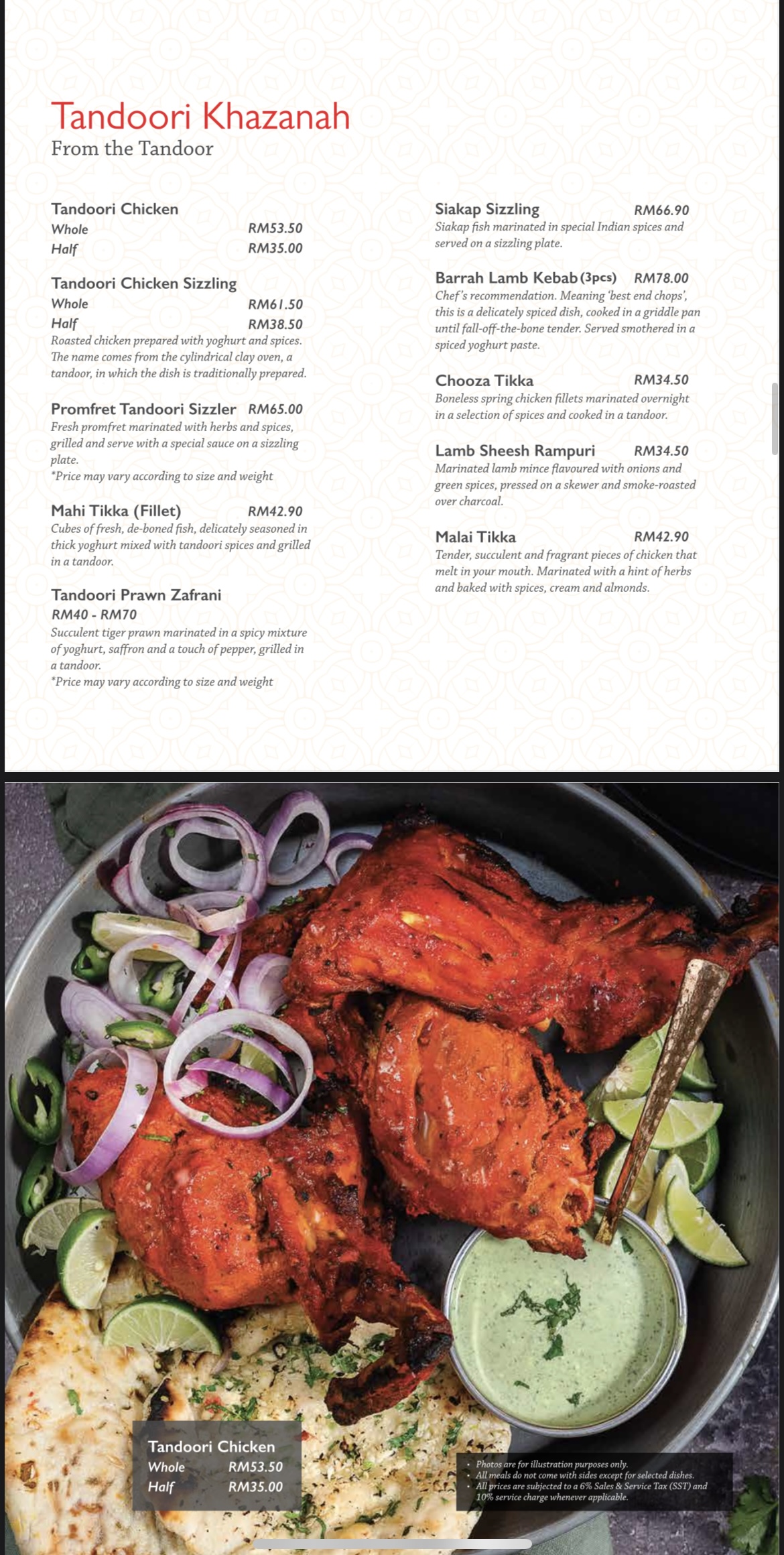 D’TANDOOR RESTAURANT PENANG — Menu, Tanjong Tokong, Pulau Pinang