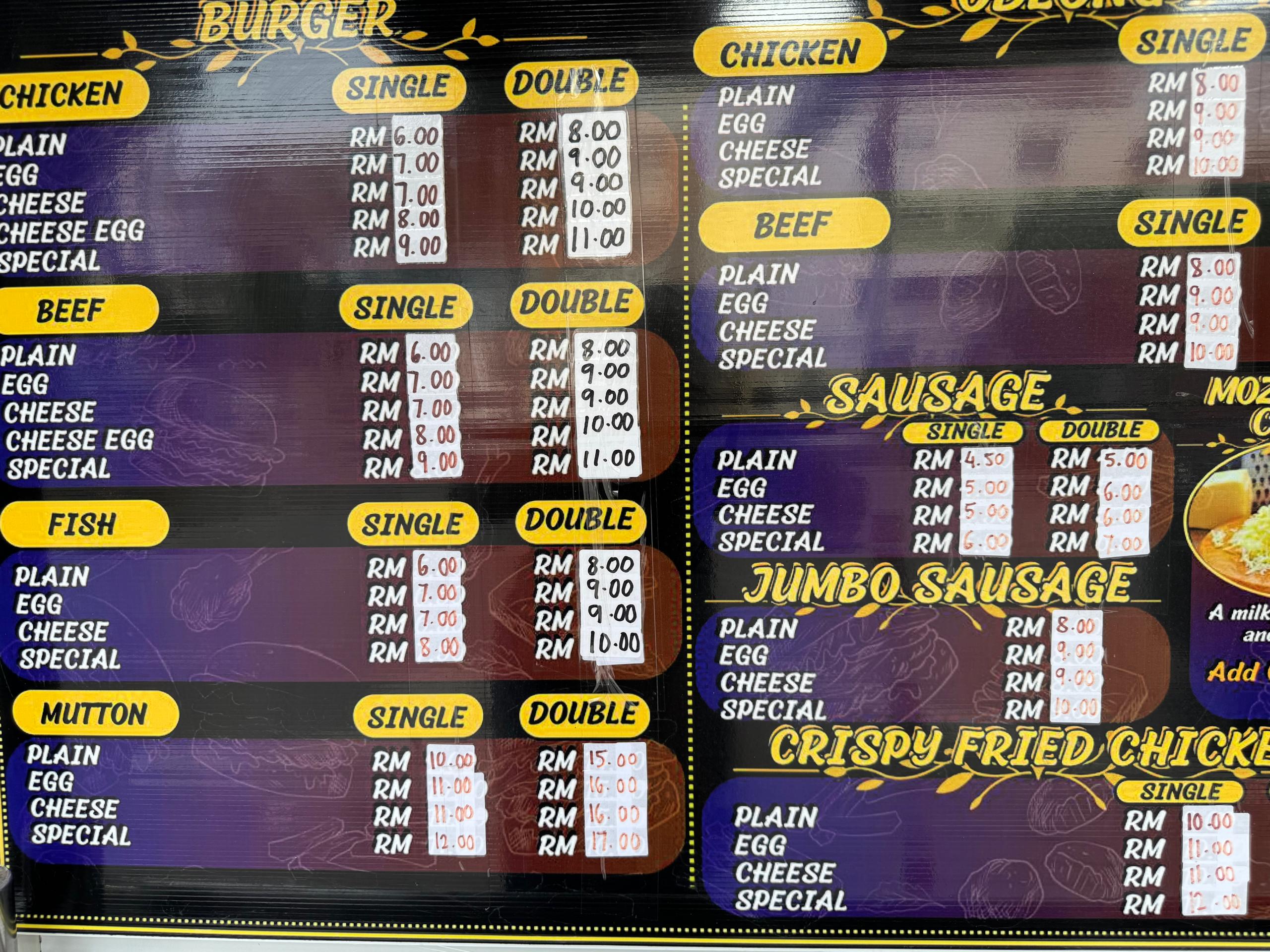 5zal Burger Station — Menu, Jelutong, Pulau Pinang