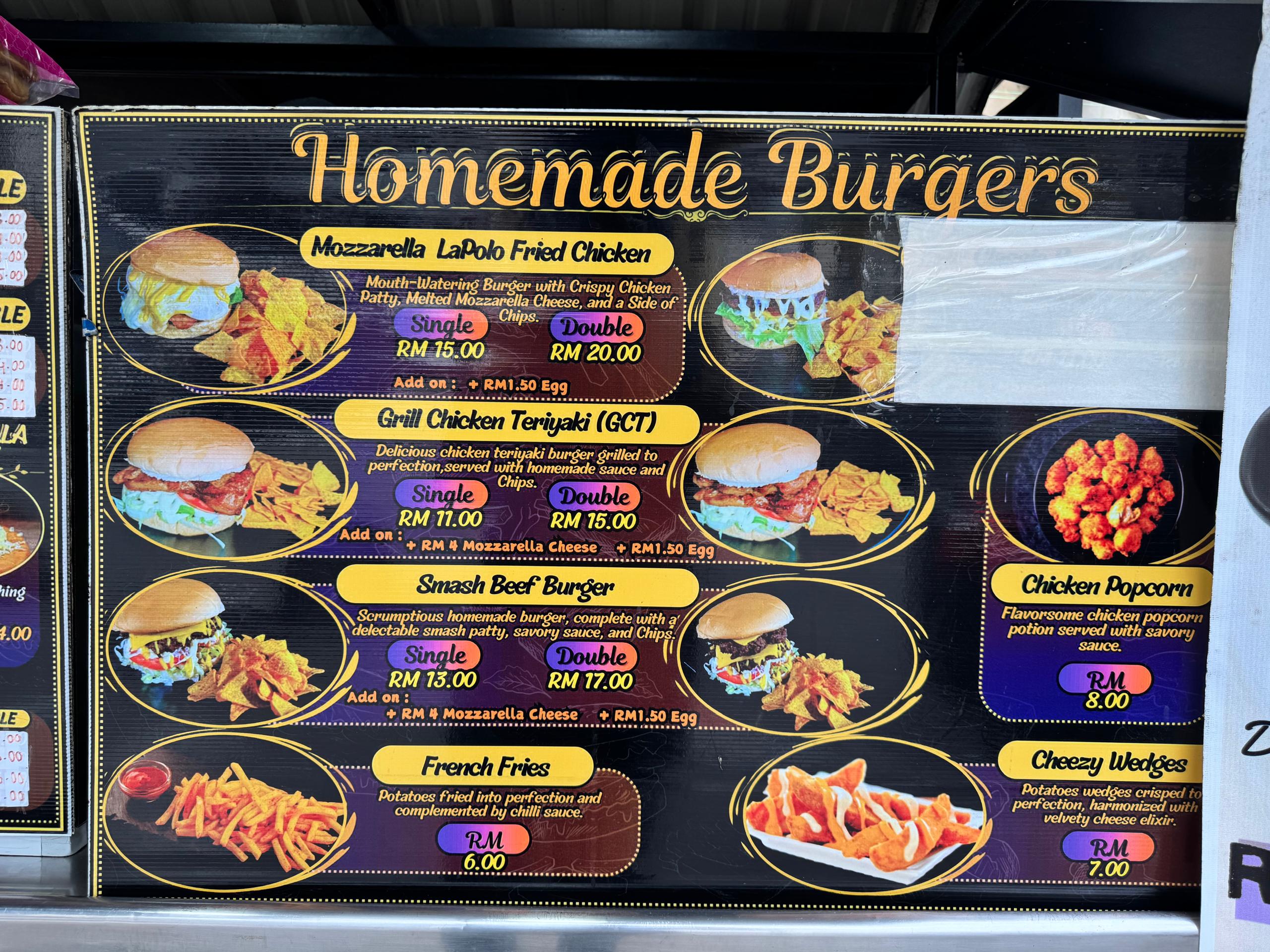 5zal Burger Station — Menu, Jelutong, Pulau Pinang