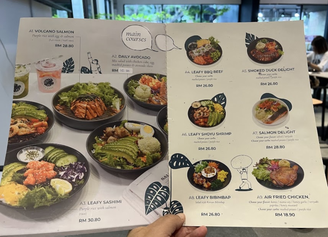 Leafy Lane cafe — Menu, George Town, Pulau Pinang