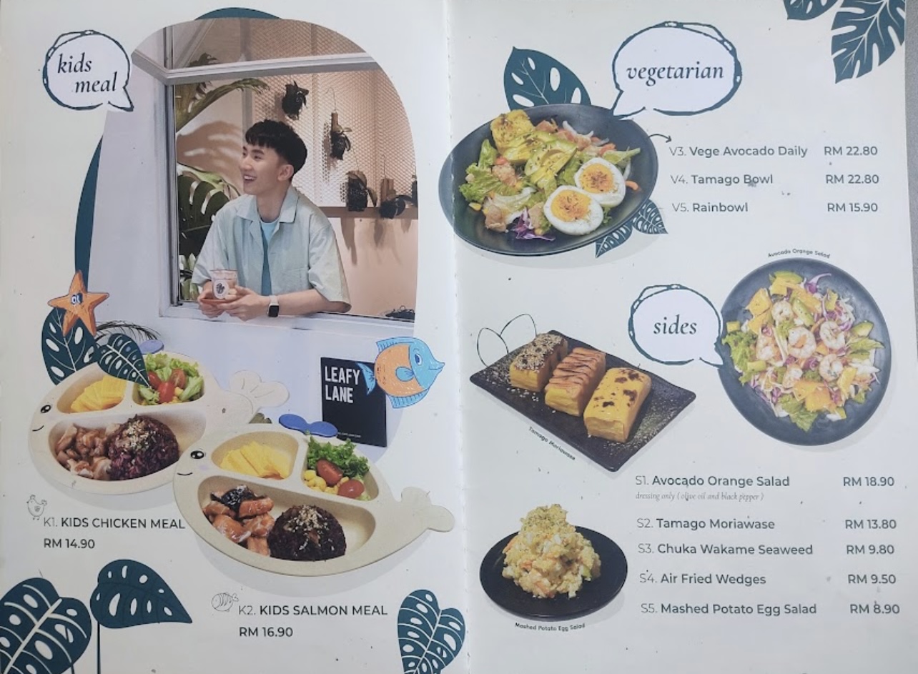 Leafy Lane cafe — Menu, George Town, Pulau Pinang