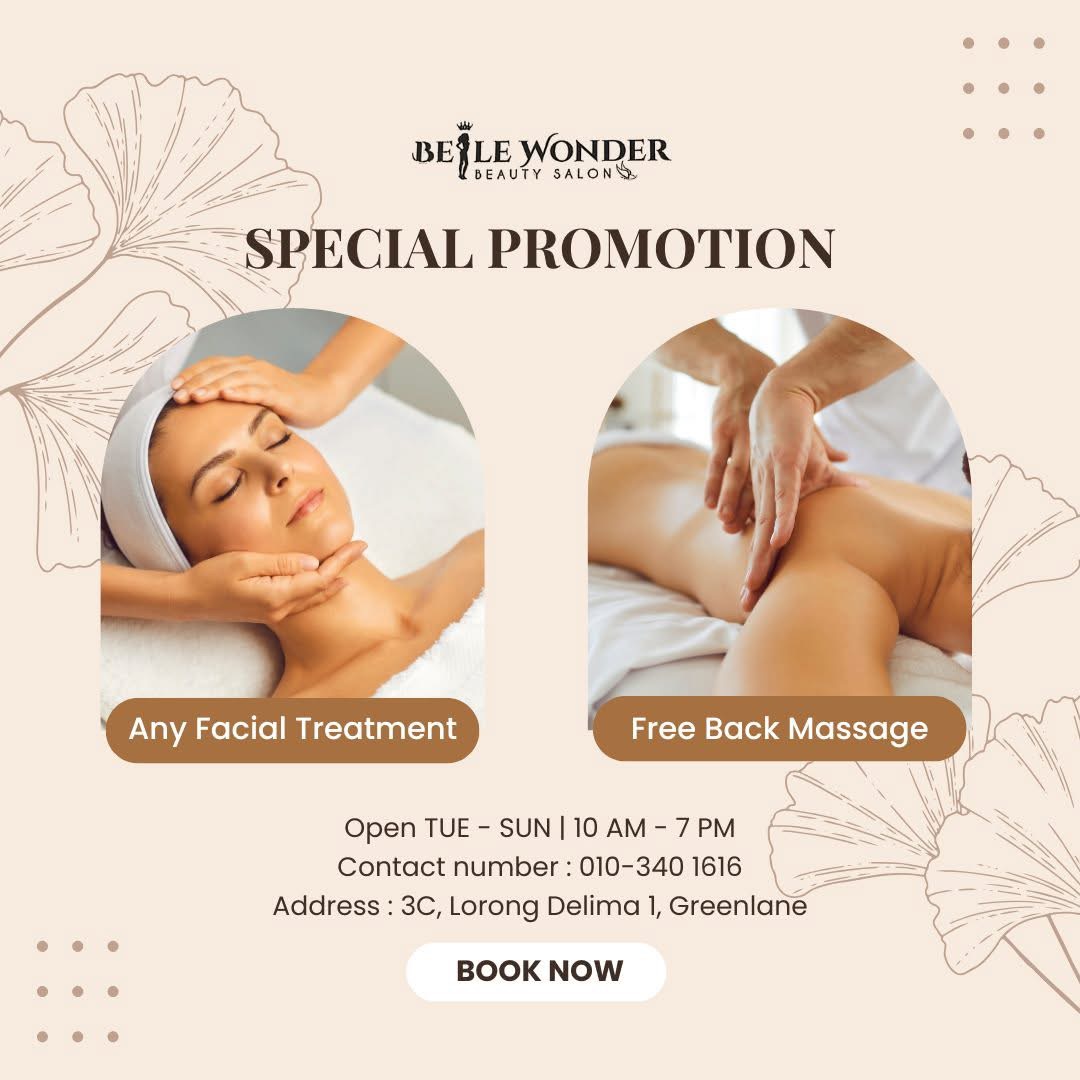 Belle Wonder Beauty salon — Menu, George Town, Pulau Pinang
