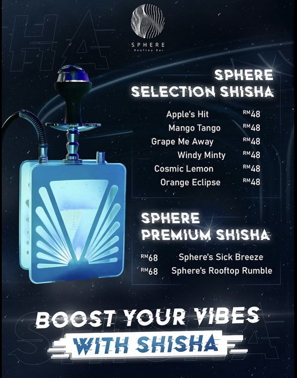 Sphere Rooftop Bar — Menu, George Town, Pulau Pinang