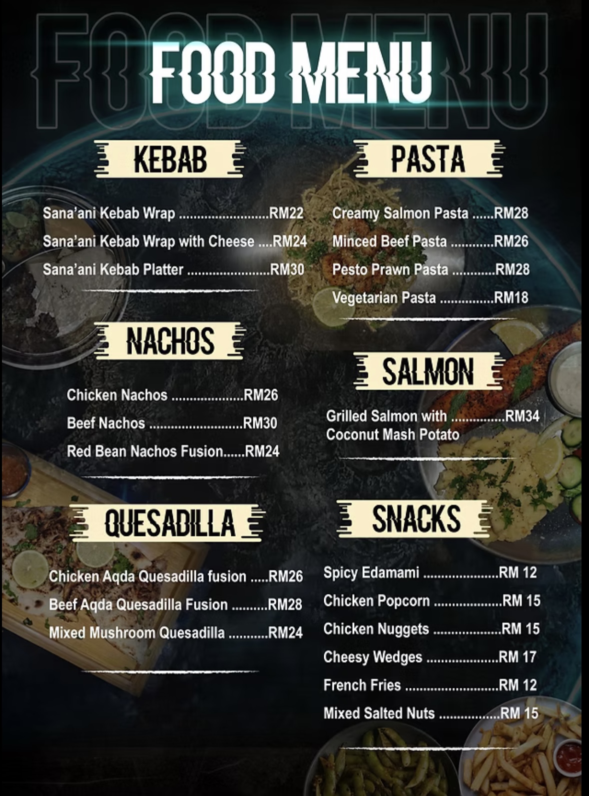 Sphere Rooftop Bar — Menu, George Town, Pulau Pinang