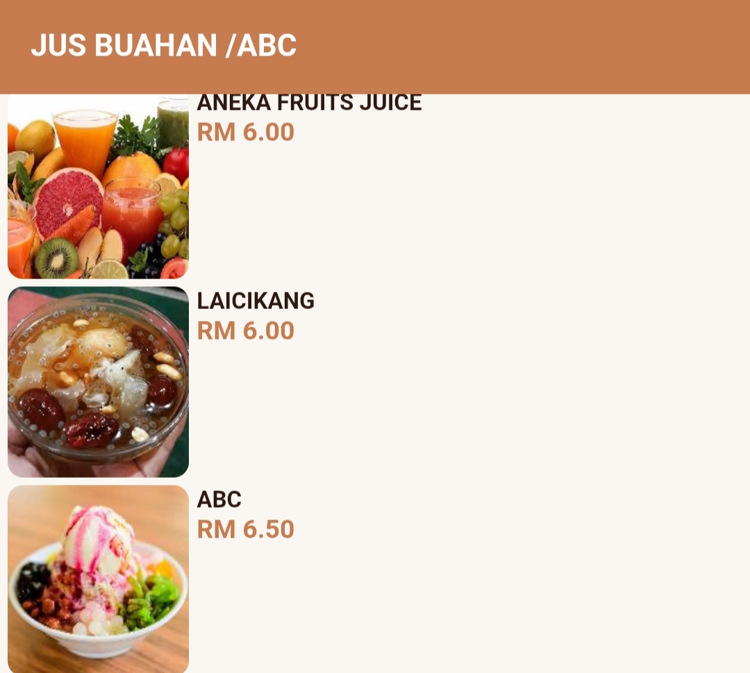 SINAR INDAH CAFE — Menu, Bukit Mertajam, Pulau Pinang