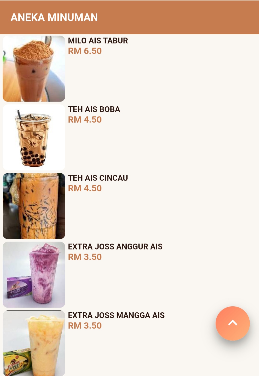 SINAR INDAH CAFE — Menu, Bukit Mertajam, Pulau Pinang