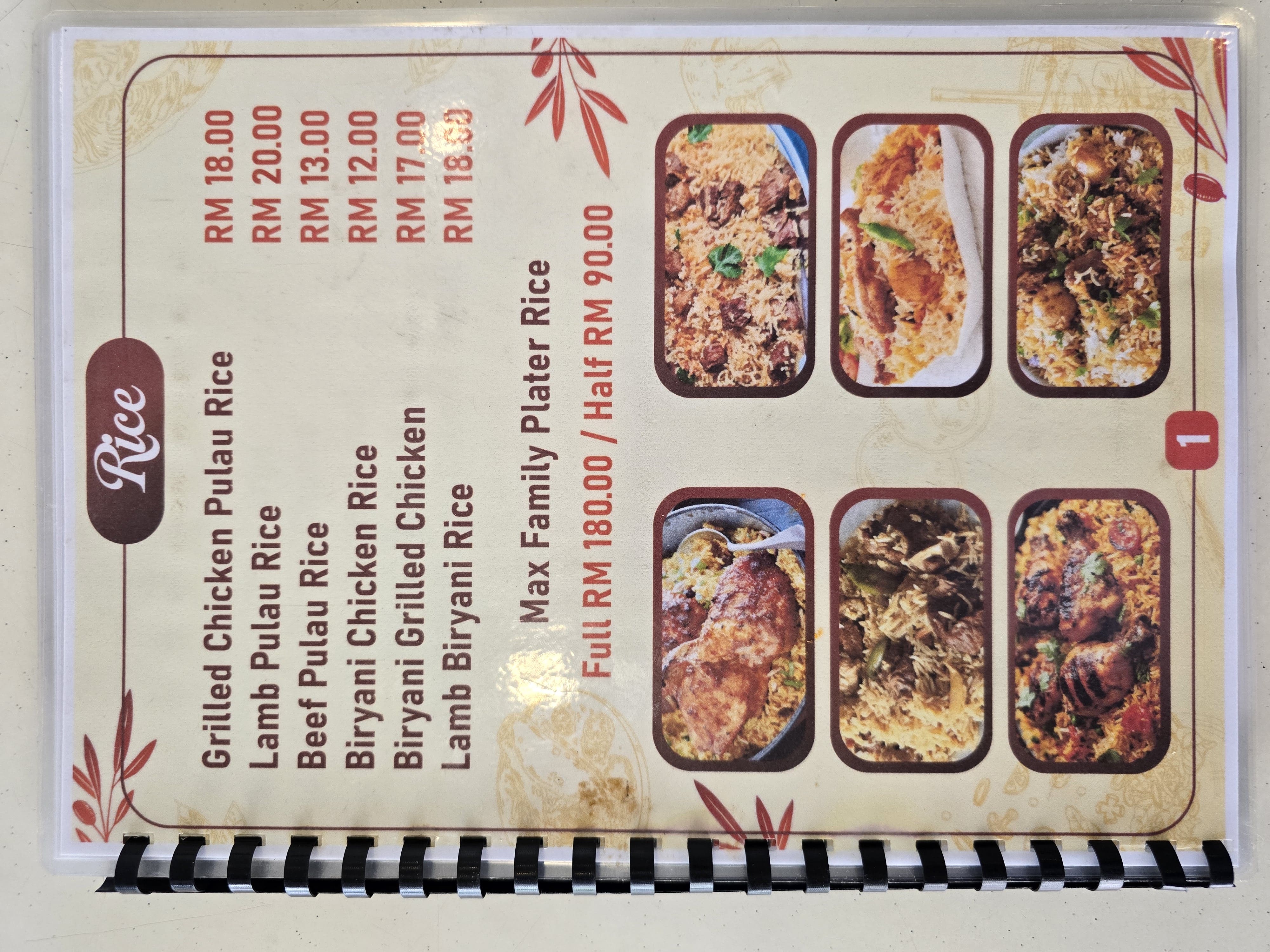 NASI KANDAR AMIRAH — Menu, KEPALA BATAS, Pulau Pinang