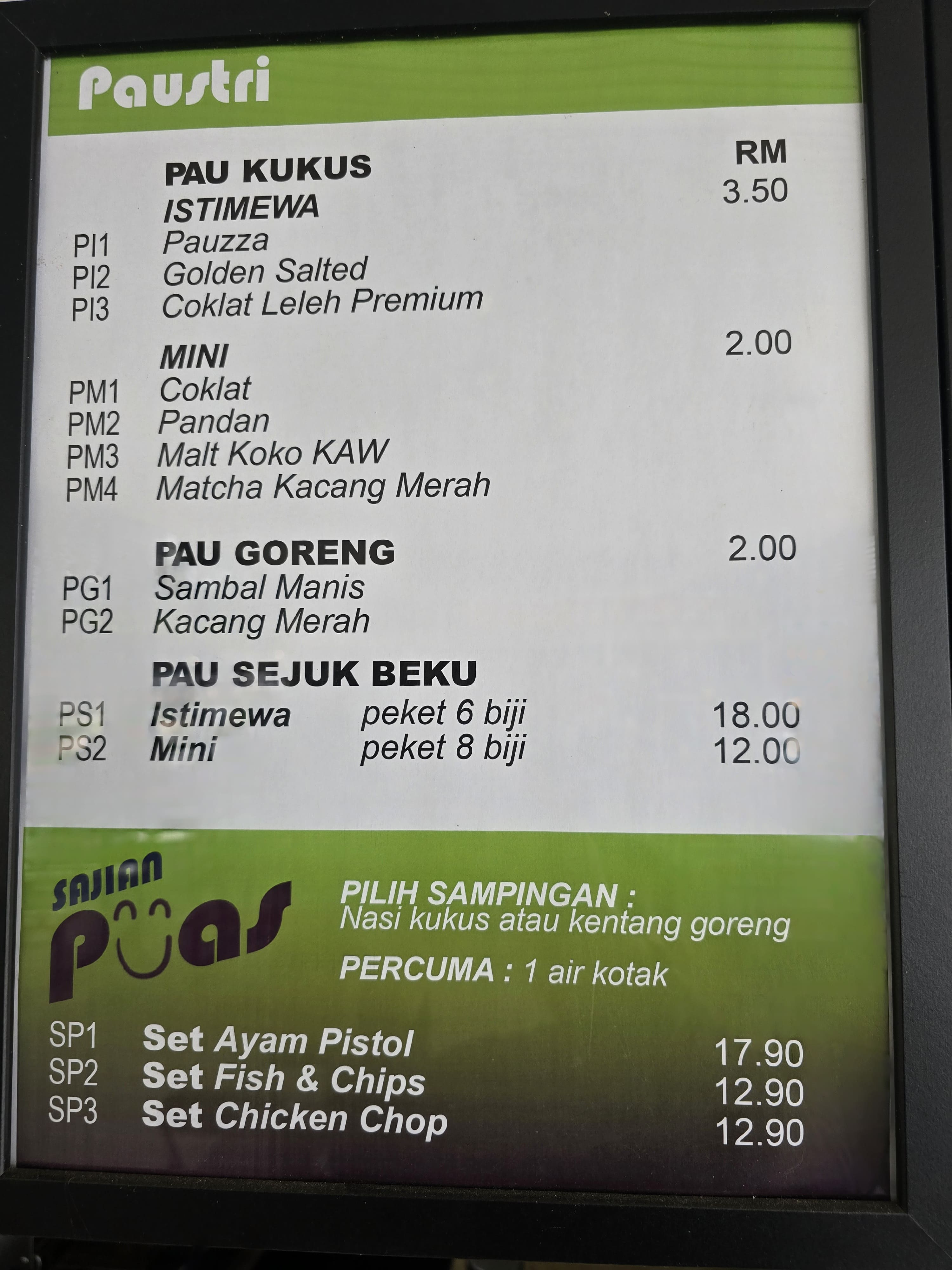 LaPau — Menu, PERMATANG PAUH, Pulau Pinang