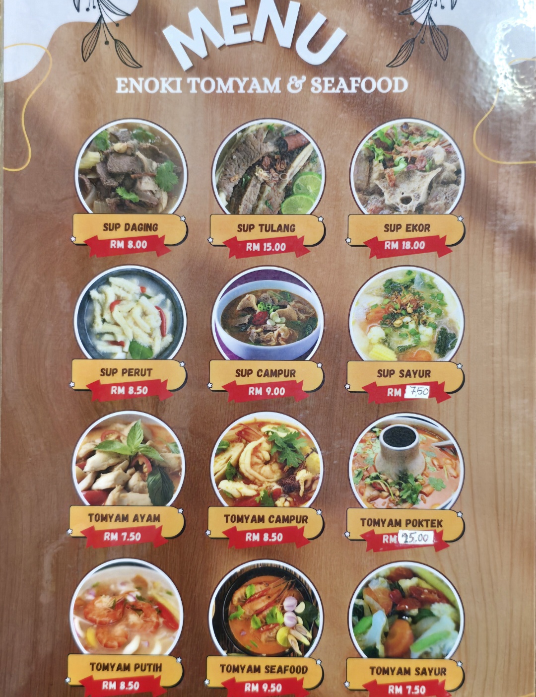 Enoki Tomyam & Seafood — Menu, KEPALA BATAS, Pulau Pinang