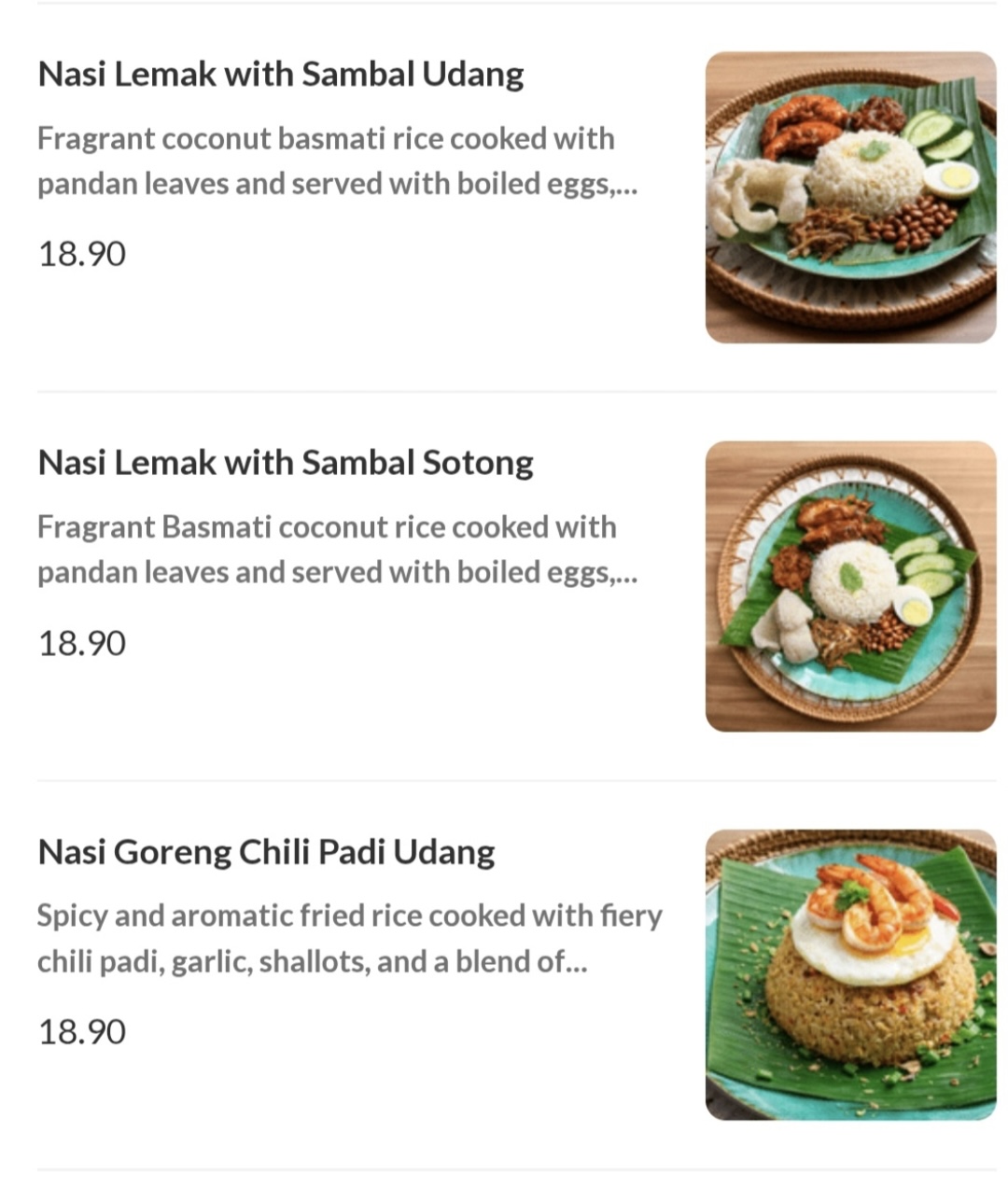 SIMPLY MALAYSIAN CAFE — Menu, PERMATANG PAUH, Pulau Pinang