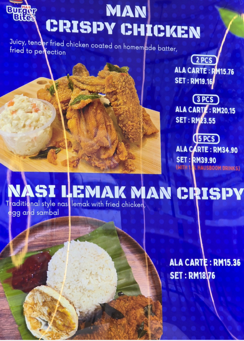 Man Burger Bites — Menu, PERDA, Pulau Pinang