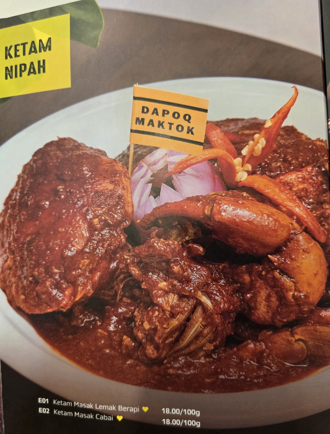 Dapoq Maktok by Tapau Habis Station — Menu, BUKIT MERTAJAM, Pulau Pinang