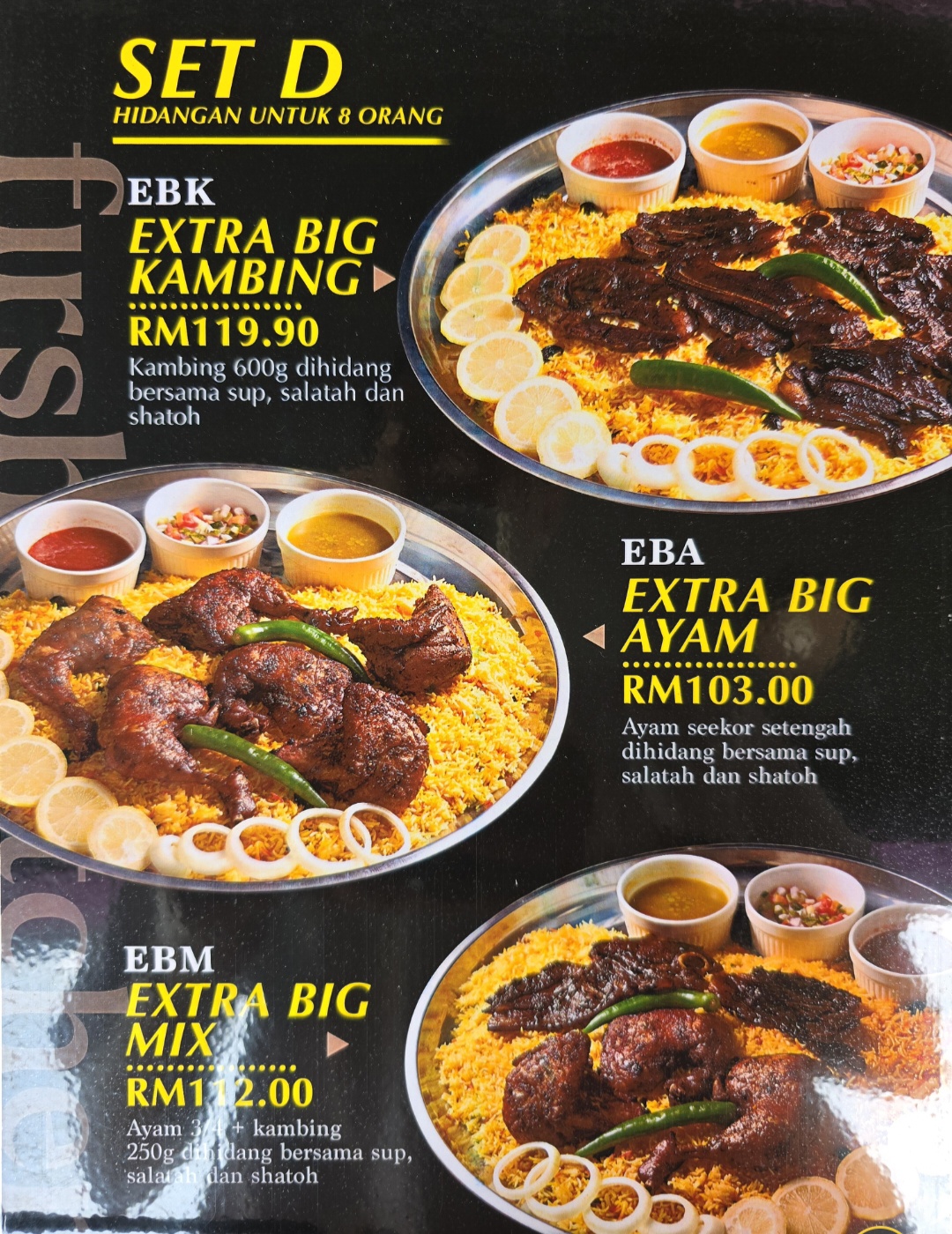 FIRSHA KITCHEN — Menu, TASEK GELUGOR, Pulau Pinang