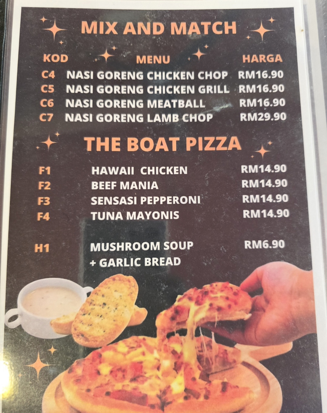 THE BOAT KITCHEN — Menu, PENANTI, Pulau Pinang