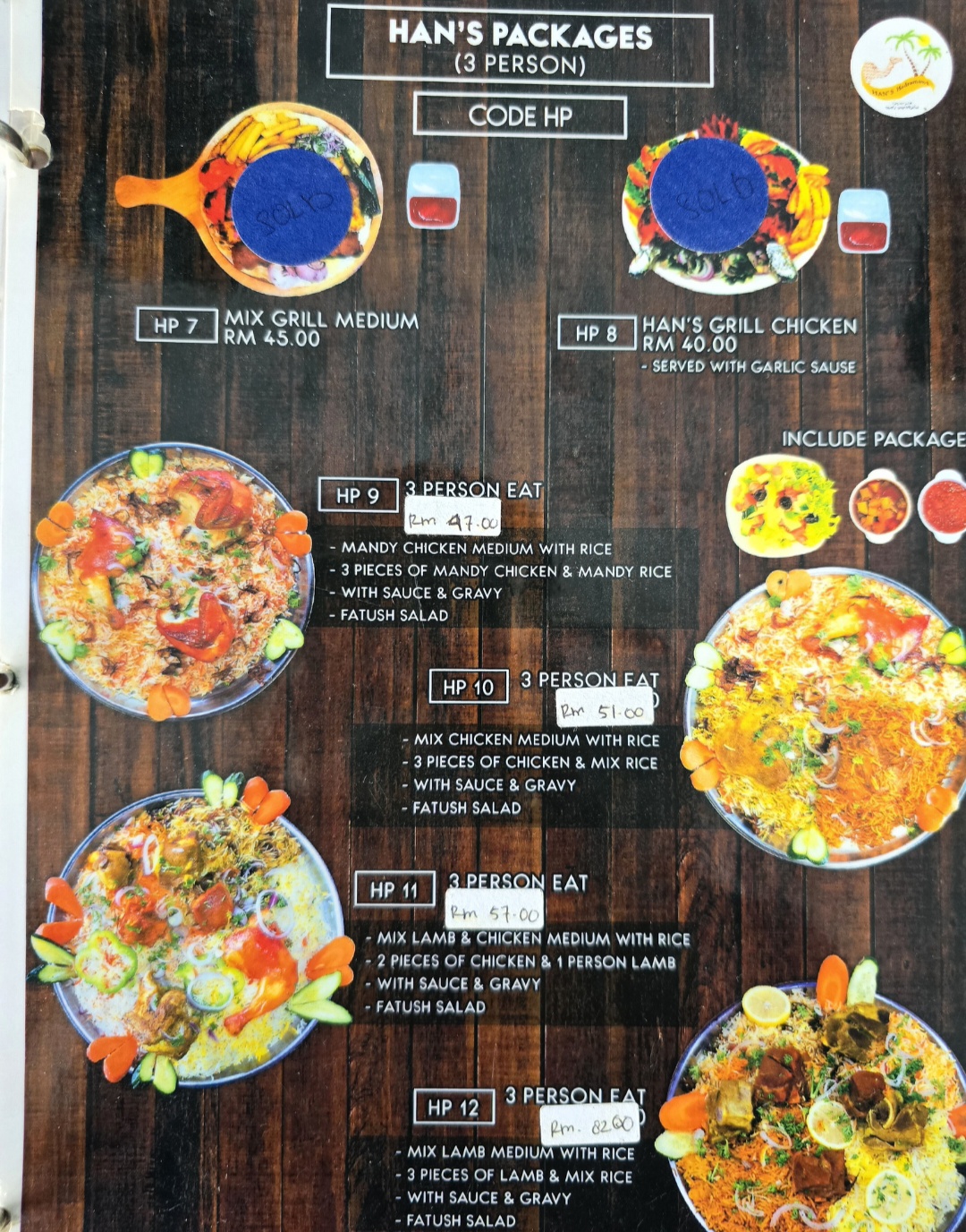 HAN’S HADRAMAWT — Menu, KEPALA BATAS, Pulau Pinang
