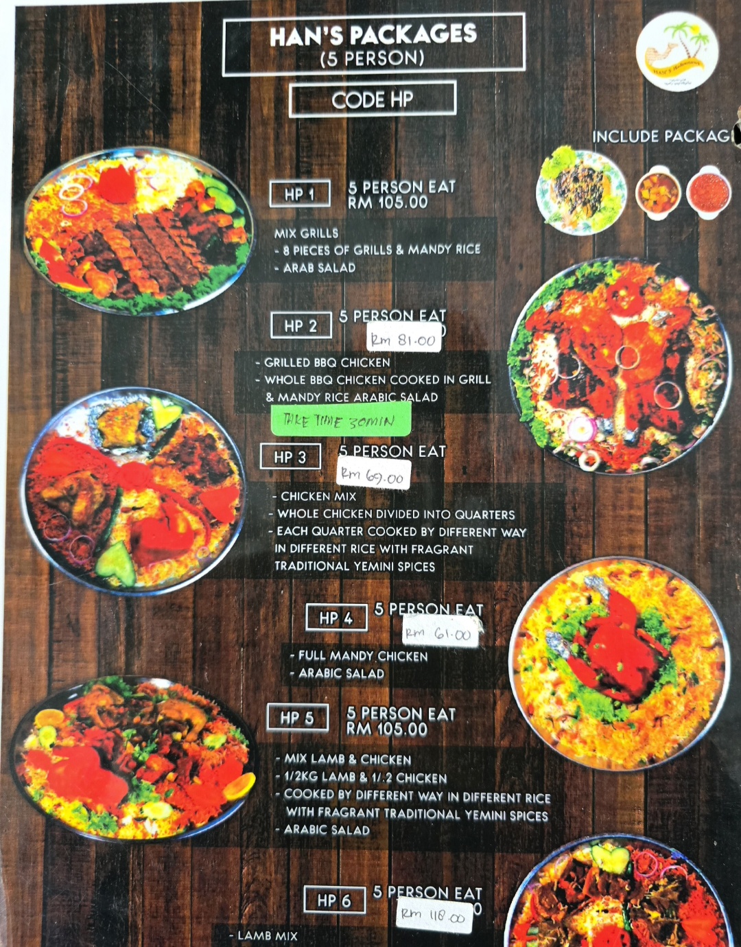 HAN’S HADRAMAWT — Menu, KEPALA BATAS, Pulau Pinang