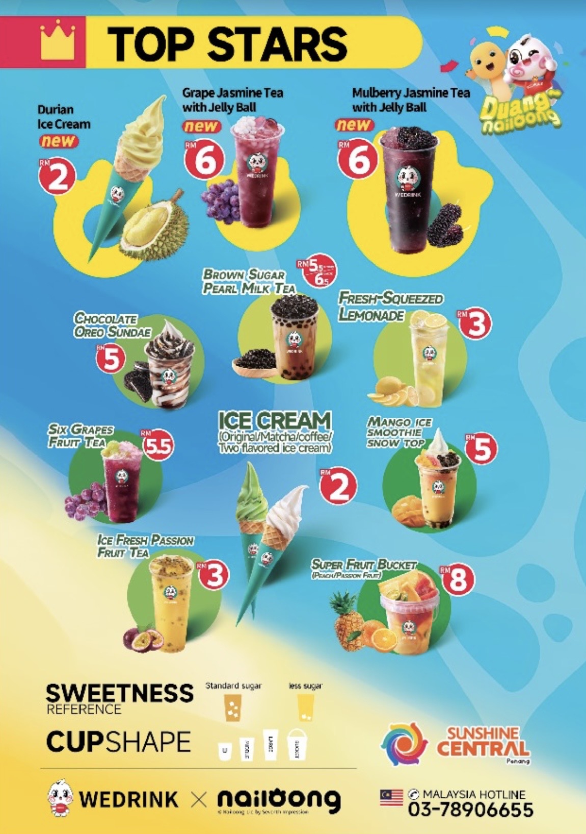 WEDRINK - Sunshine Central Mall — Menu, Air Itam, Pulau Pinang
