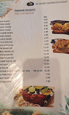 Sri Ananda Bahwan Restaurant — Menu, George Town, Pulau Pinang