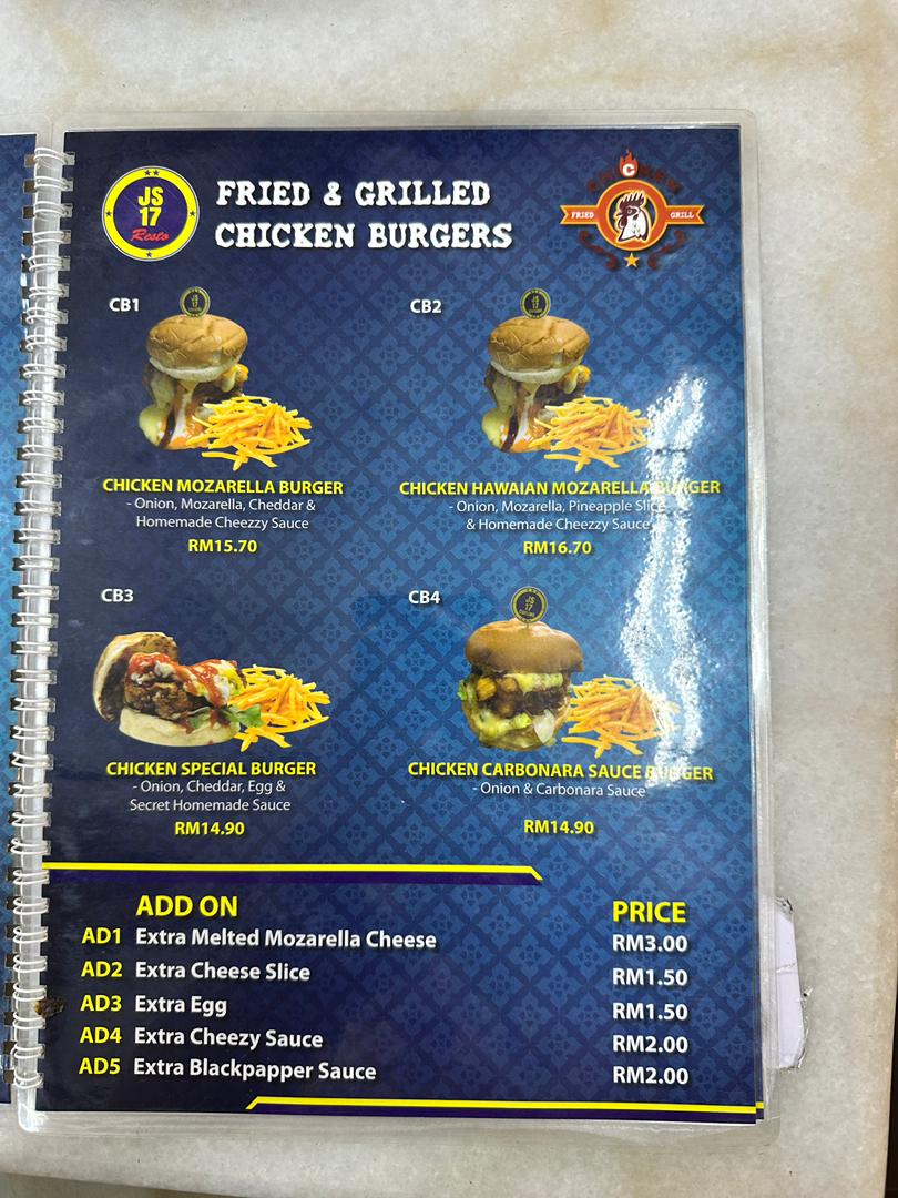 Abu’s Kitchen — Menu, George Town, Pulau Pinang