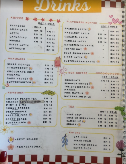 Sinar Koffee.my — Menu, George Town, Pulau Pinang