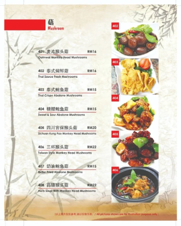 Zen Xin Vegetarian Restaurant — Menu, George Town, Pulau Pinang