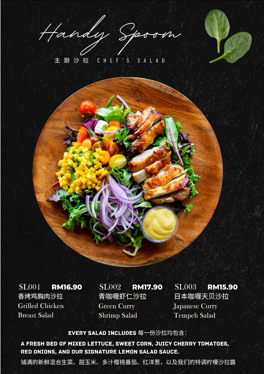 Handy Spoon — Menu, George Town, Pulau Pinang