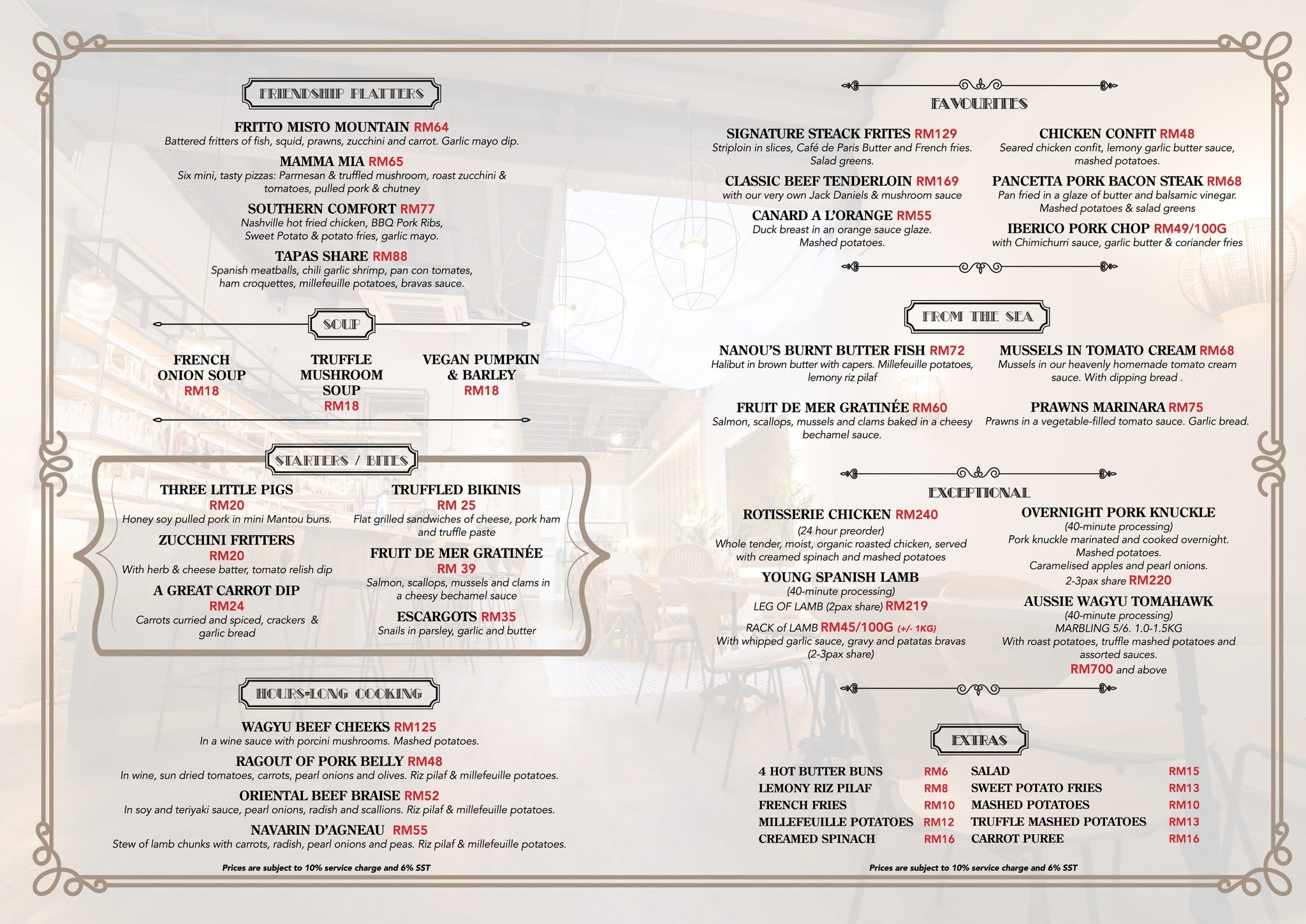 Choux Choux — Menu, George Town, Pulau Pinang
