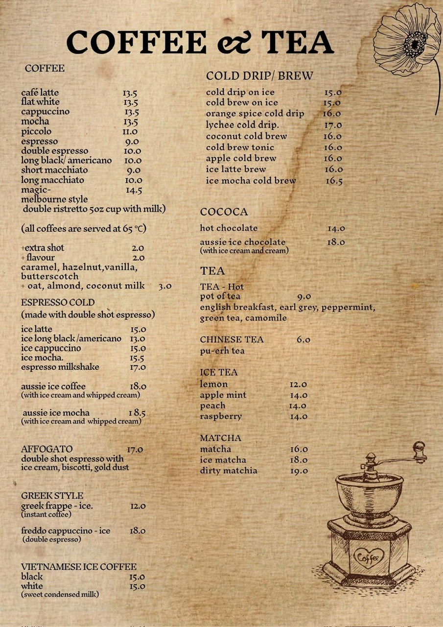 Spitfire Penang Restaurant — Menu, George Town, Pulau Pinang