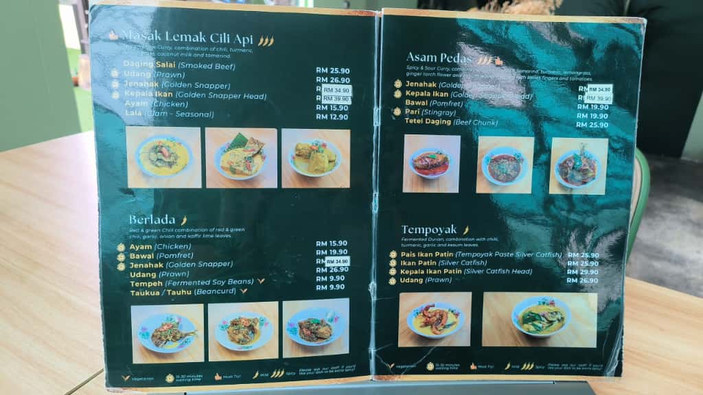 Dulang - Citarasa Melayu — Menu, George Town, Pulau Pinang