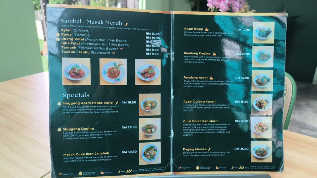 Dulang - Citarasa Melayu — Menu, George Town, Pulau Pinang
