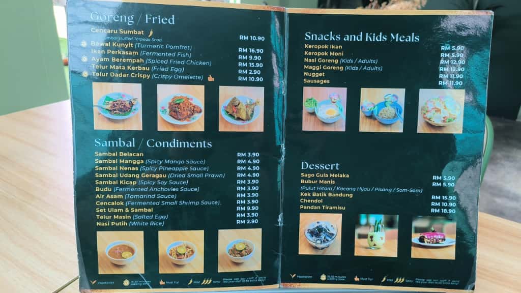 Dulang - Citarasa Melayu — Menu, George Town, Pulau Pinang