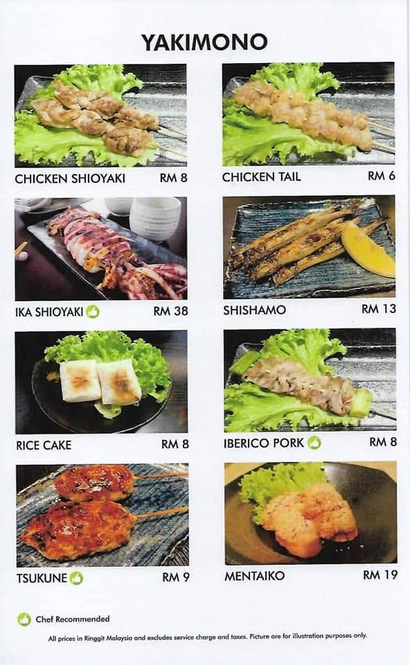 Nagomi — Menu, Gelugor, Pulau Pinang
