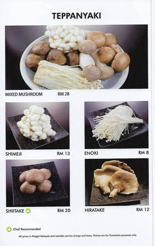 Nagomi — Menu, Gelugor, Pulau Pinang