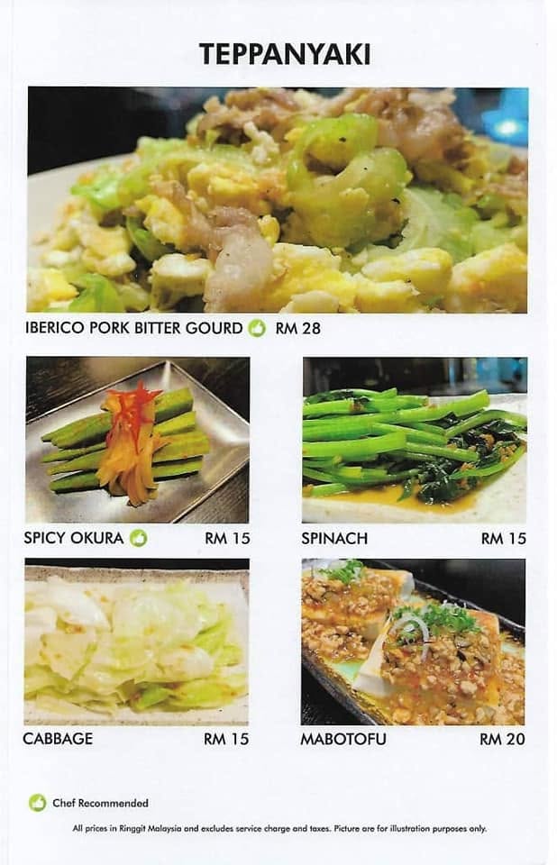 Nagomi — Menu, Gelugor, Pulau Pinang