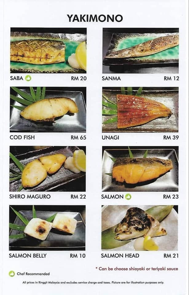 Nagomi — Menu, Gelugor, Pulau Pinang
