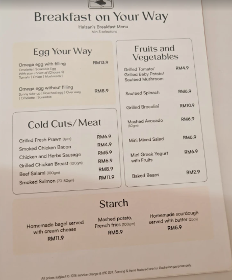 Halzan Penang — Menu, George Town, Pulau Pinang