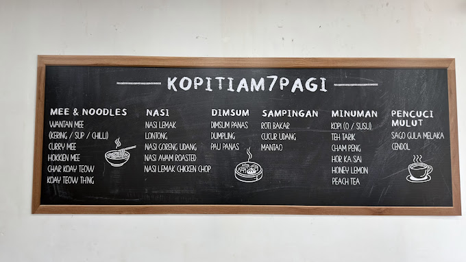 Kopitiam 7 Pagi (Seberang Jaya) — Menu, Perai, Pulau Pinang