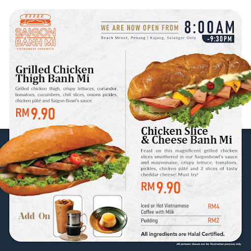 Saigon Bowl — Menu, George Town, Pulau Pinang