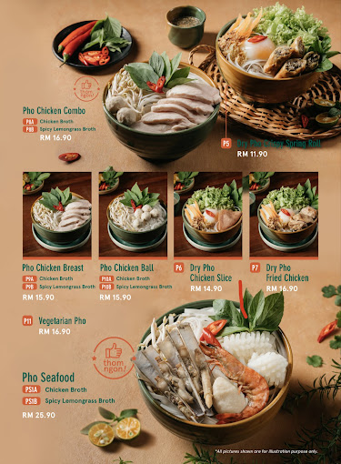 Saigon Bowl — Menu, George Town, Pulau Pinang