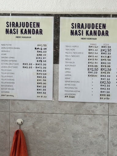 Restoran Tajuddin Hussain — Menu, George Town, Pulau Pinang
