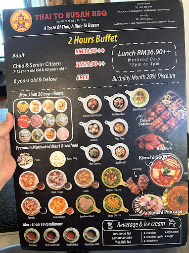 Thai To Busan Georgetown BBQ Buffet — Menu, George Town, Pulau Pinang