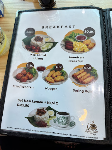 Kopitiam 7 Pagi (Georgetown) — Menu, George Town, Pulau Pinang