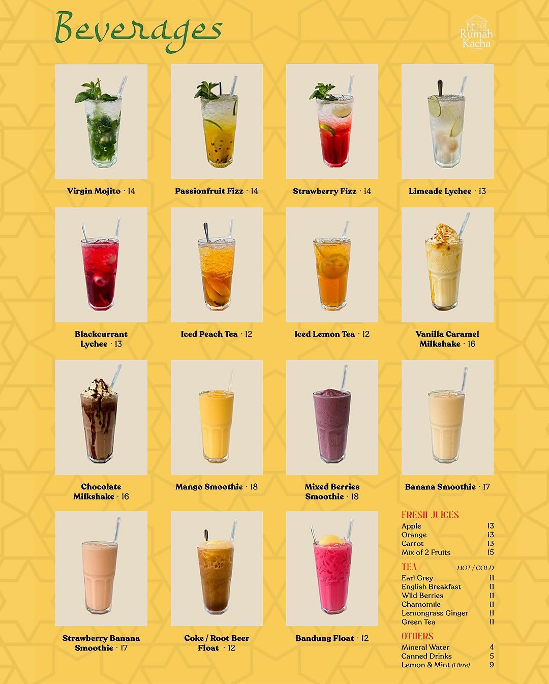 Rumah Kacha — Menu, George Town, Pulau Pinang